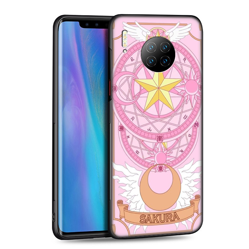 Mềm Ốp Điện Thoại Dẻo Họa Tiết Hoạt Hình Thủ Lĩnh Thẻ Bài Sakura Cho Huawei Mate 30 20 10 Nova Lite Pro Y9 Prime 2019 Mate20 Mate30 Sh84