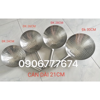 Vợt vớt xương/ vớt mì cán inox loại 1 dày 1,6 ly.
