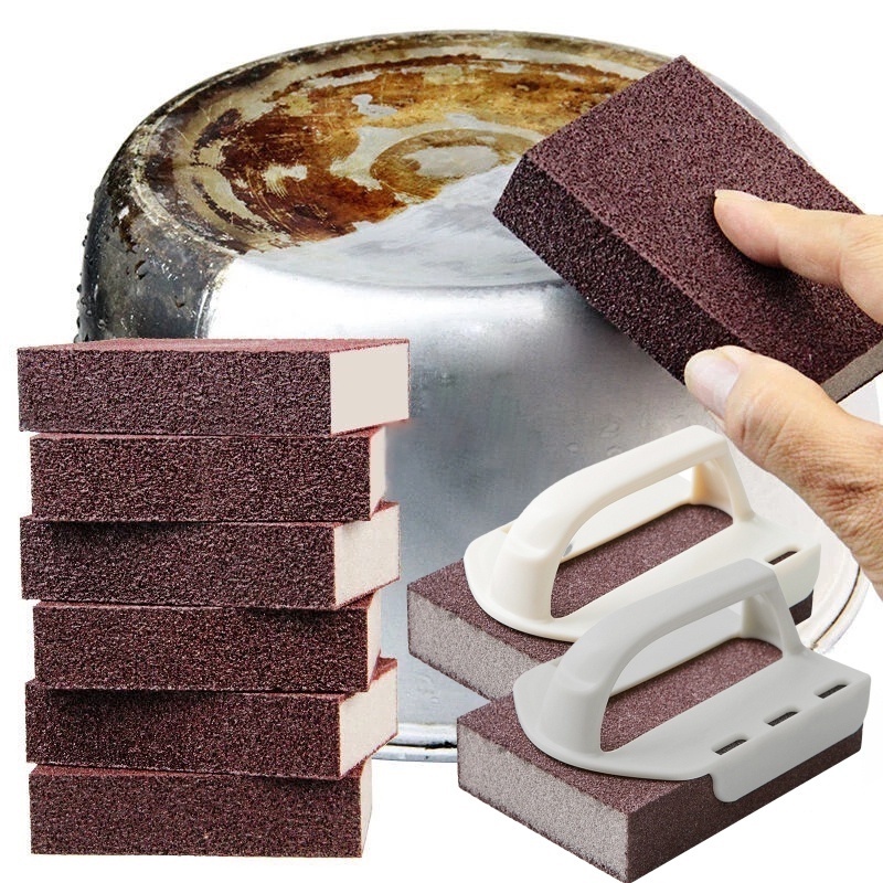 1 Bộ Miếng Bọt Biển Có Tay Cầm Nhựa Vệ Sinh Nhà Bếp Phòng Tắm