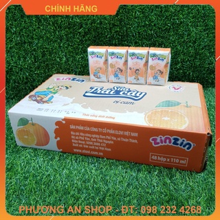 Sữa Zin Zin Elovi trái cây Zin Zin 110ml - thùng 48 hộp