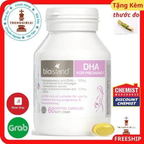 DHA  bầu Cho Bà Bầu Bio Island For Prenancy, úc (60v) bổ sung dha cho bà bầu trước trong và sau sinh- trend girls online