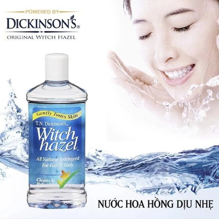 [Chính hãng, Có tem] Nước hoa hồng làm sạch da,se lỗ chân lông T.N Dickinson's Witch Hazel Toner 237ml