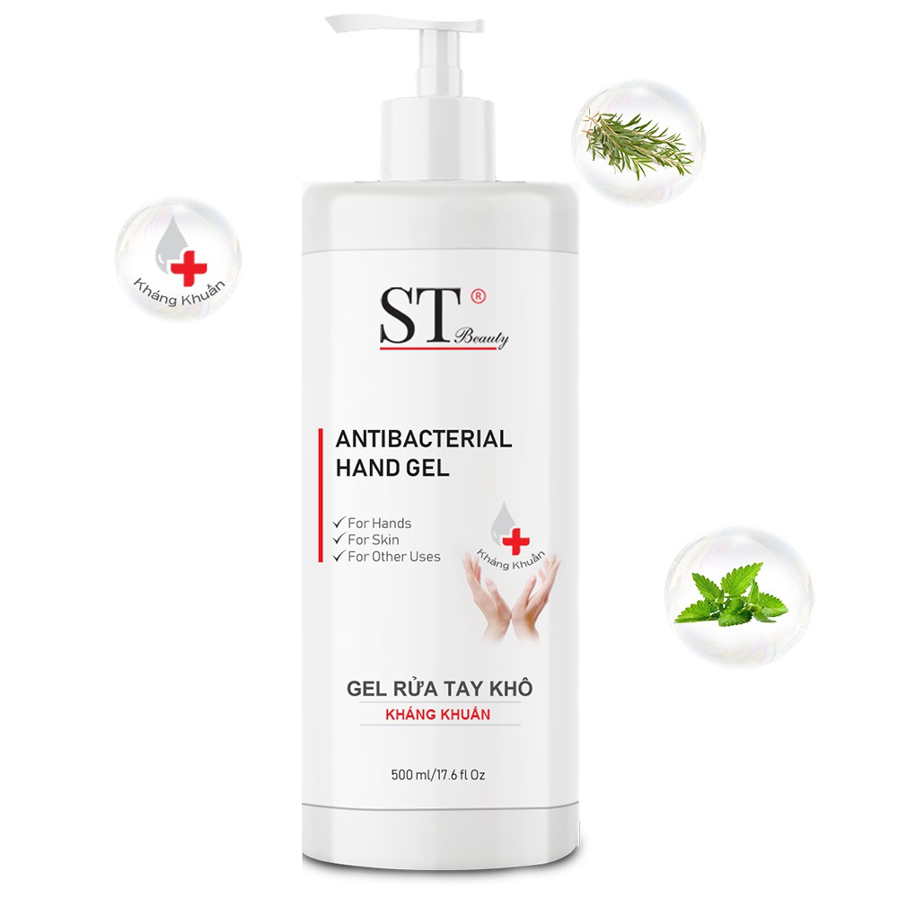 Gel rửa tay khô  st beauty  – hiệu quả làm sạch da vượt trội 500ml- làm mềm mịn &amp; cân bằng độ ấm cho da