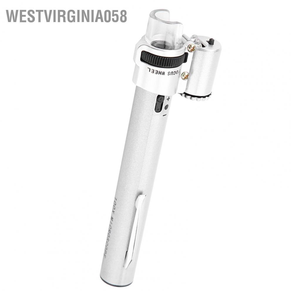 Có thể bán buôn 100X Mini LED Magnifier Microscope Jewelers Loupe Magnifying Glass+Pouch Westvirginia058 Hàng giao ngay