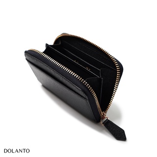 Ví Da Saffiano Đựng Thẻ DOLANTO BRAND Khóa Zip