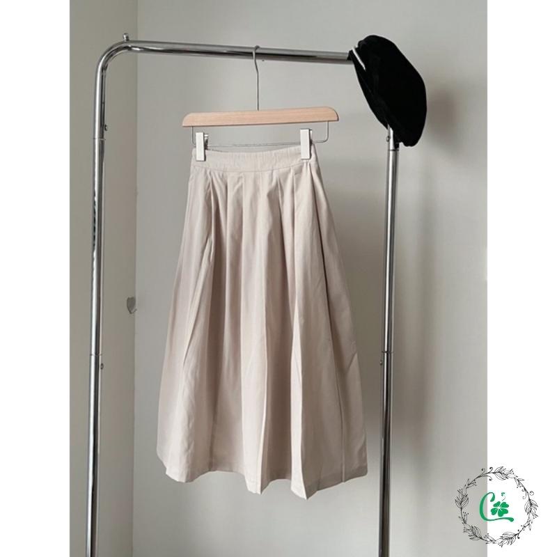 Chân váy dài xếp ly chất kaki 2 da CV06 COCOSTORE