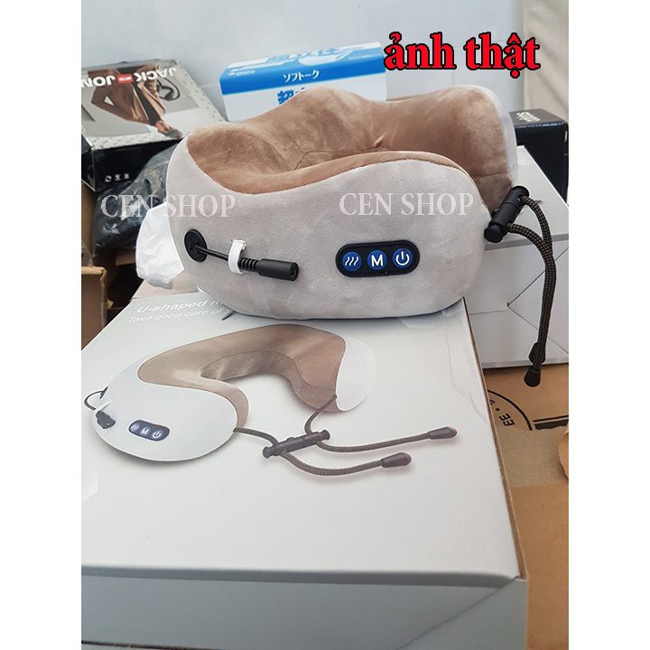 Máy massa cổ ⚡️𝐅𝐑𝐄𝐄 𝐒𝐇𝐈𝐏⚡️ Gối massage vòng cổ hỗ trợ mát xa vùng cổ, giảm đau nhức vai gáy