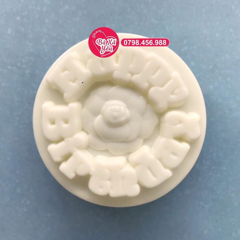 Combo 2 khuôn rau câu hoạ tiết Happy 3D - BX2194