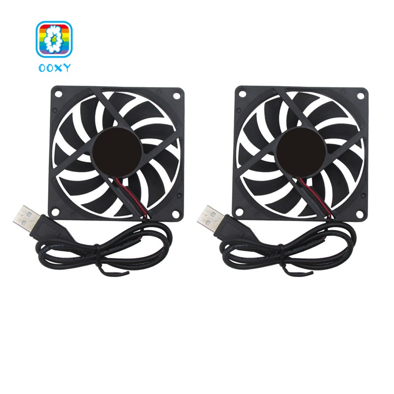 COD 80mm 5V USB Fan 80mm 8cm 8015 Brushless DC Cooling Fan PC Cooler 2Pcs O4VN