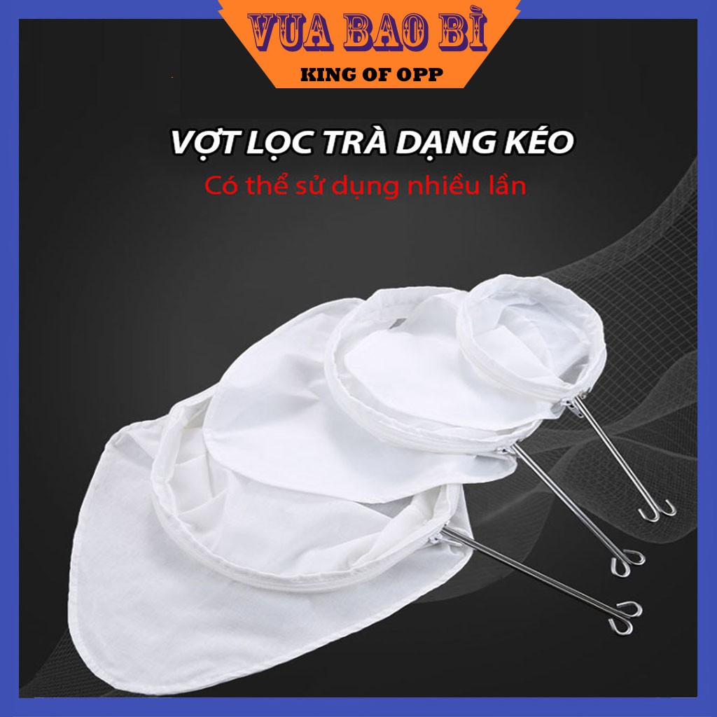 Vợt lọc trà vải, quai inox, nhiều kích thước, vợt lọc màu cà phê- VUA BAO BÌ