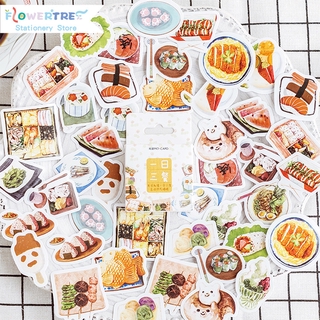 Set 46 Nhãn Dán Flowertree Sticker Trang Trí Nhật Ký Chất Lượng Cao