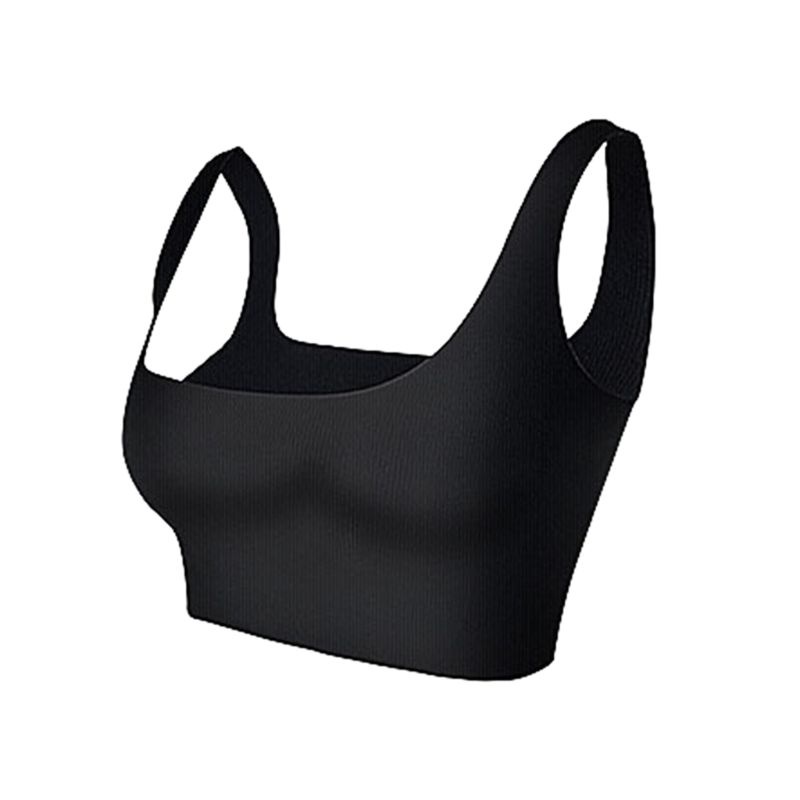 Xiangbao Áo Crop Top Dệt Kim Hai Dây Bản Rộng Màu Trơn Thời Trang Mùa Hè Cho Nữ