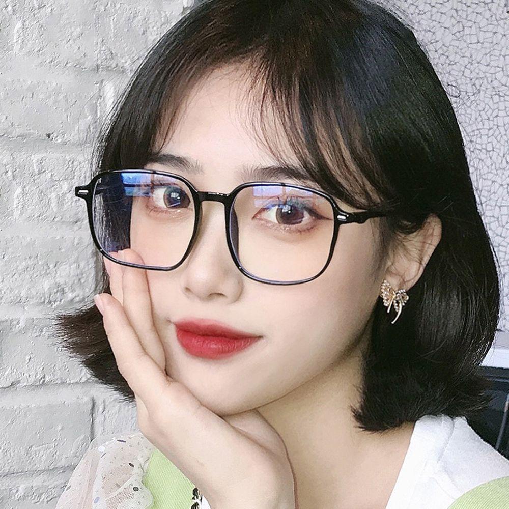 Mắt Kính Chống Ánh Sáng Xanh Tròng Trong Suốt Phong Cách Vintage Thời Trang