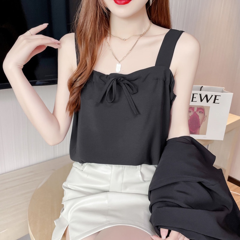 Áo Voan Không Tay Màu Sắc Đơn Giản 165277 Áo Camisole Kiểu Dáng Đơn Giản Hợp Thời Trang Dễ Phối Đồ Cho Nữ