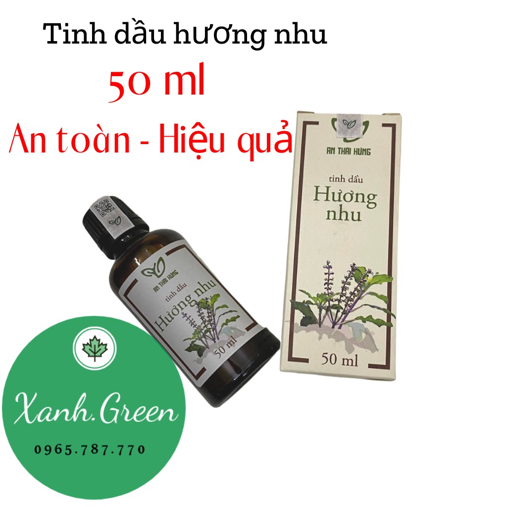 Tinh dầu Hương Nhu- Nguyên chất- Khử mùi, giảm đau nhức, chữa cảm nắng-50ml