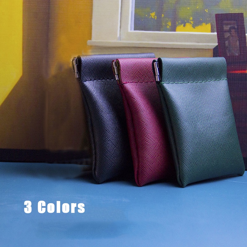 Ví da PU mini đựng tiền xu/thẻ/chìa khóa cho nam và nữ