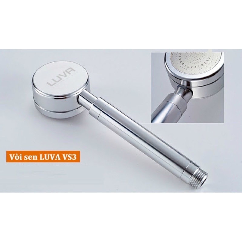 Combo Vòi Sen Tăng Áp LUVA VS3 kèm dây sen inox 304 cao cấp, lõi đồng, dài 1.5m