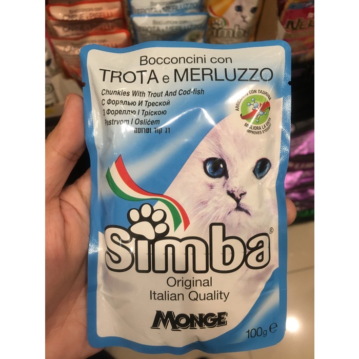 Pate Simba dạng thịt miếng cho mèo 100gr - xuất xứ Ý