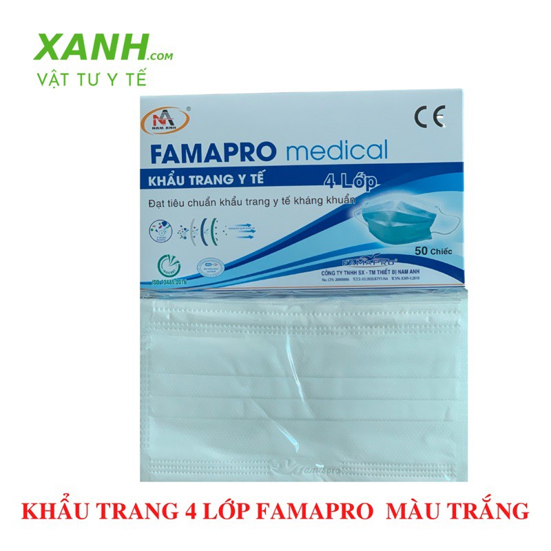 Khẩu Trang Y Tế 4 lớp ( Hộp 50 cái)