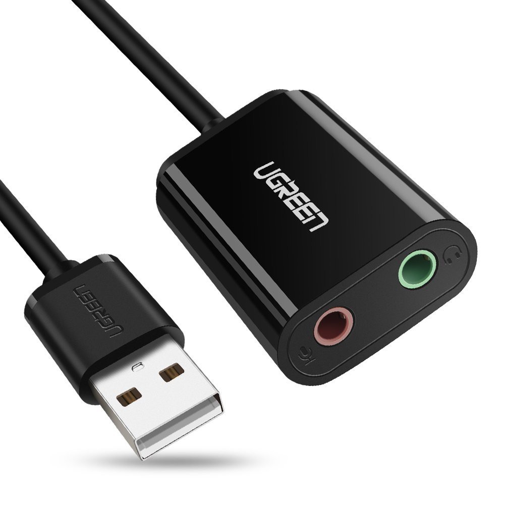 Dây USB 2.0 mở rộng sang đồng thời 2 cổng 3.5mm cho tai nghe + mic không cần driver UGREEN 30143 - Hàng Chính Hãng