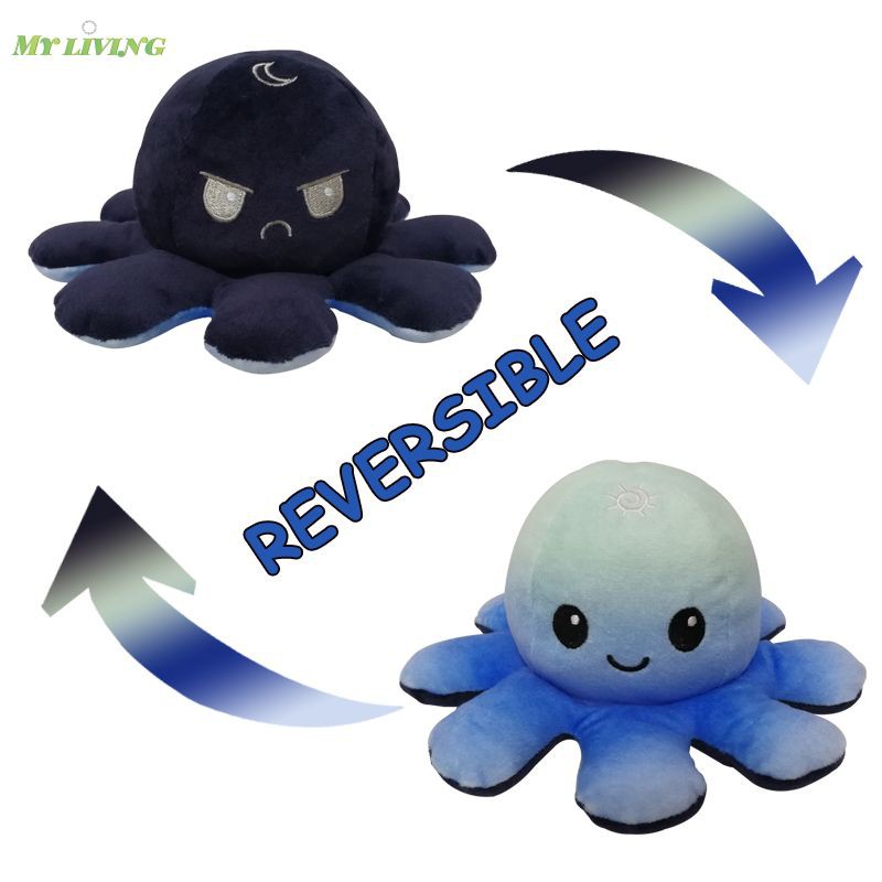 【Mua 2 & giảm 8%】bạch tuộc cảm xúc Gấu Bông Bạch Tuộc Cảm Xúc có 2 mặt khác nhau, nhiều màu, kích thước 20cm Quà ngày lễ tình nhân Octopus doll double-sided flip octopus plush toy doll marine life doll