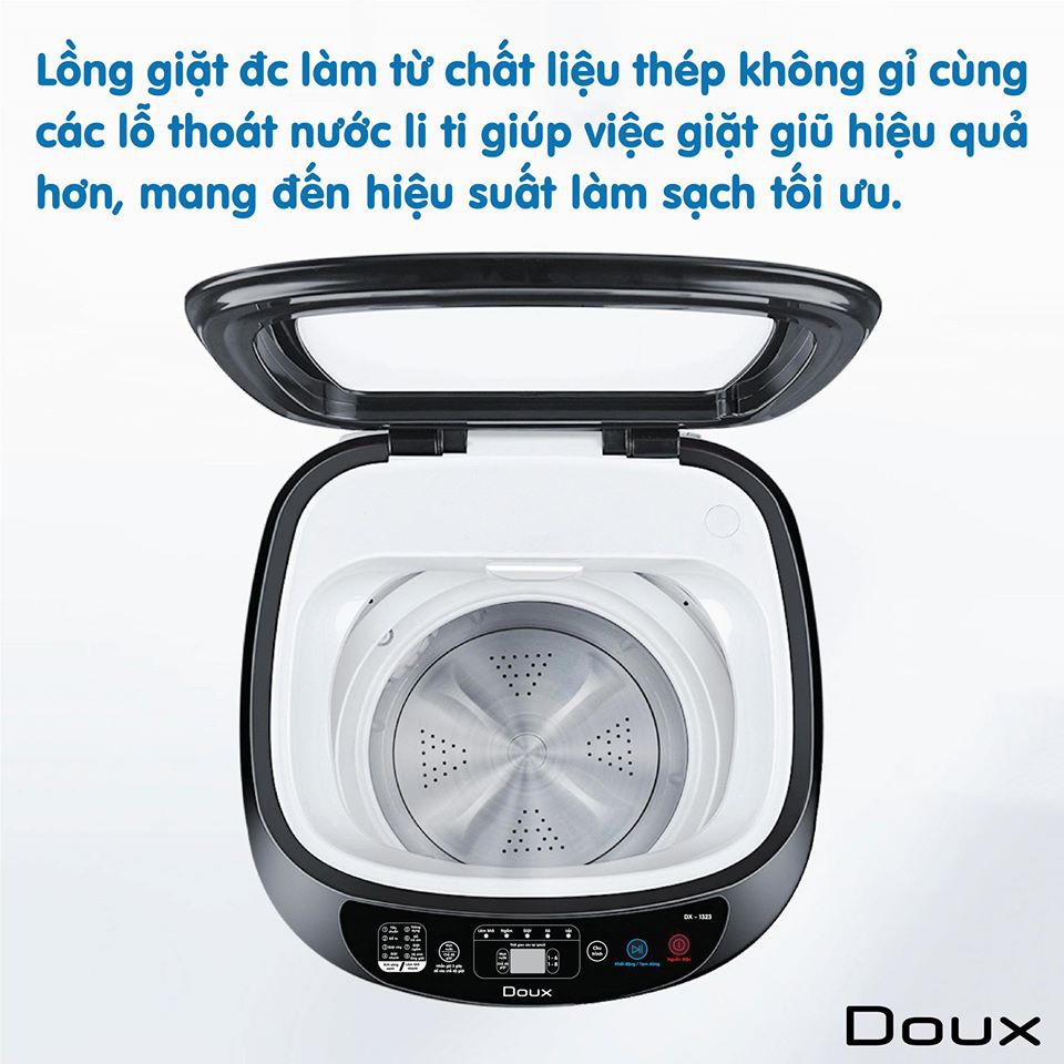 Máy giặt Mini DOUX- Giặt vắt tự động và làm khô 70%