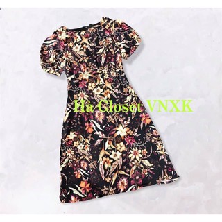 Đầm Lụa Hoa Tay Bồng Dư Xịn