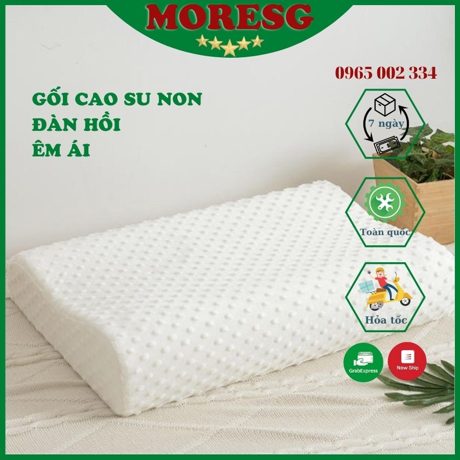 Gối Cao Su Non KAW Cao Cấp Người Lớn Và Trẻ Em Mềm Mại, Đàn Hồi Cao, Chống Ngáy Ngủ