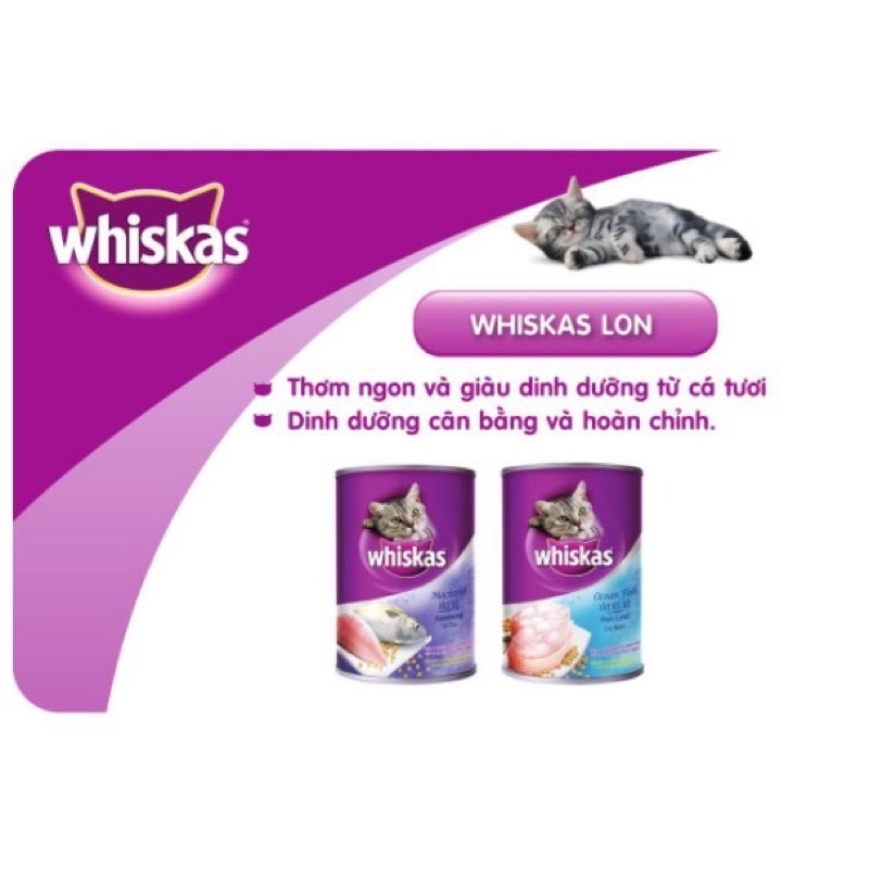 Pate Whiskas Cho Mèo 80g Thơm Ngon,Kích Thích Thèm Ăn, Phục Hồi Sau Ốm, Kén Ăn
