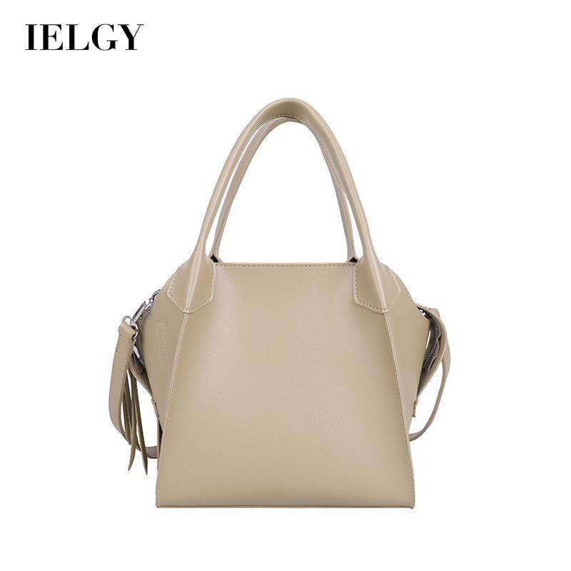 IELGY Túi Đeo Chéo Da PU Màu Trơn Cỡ Lớn Phong Cách retro Thời Trang Cho Nữ