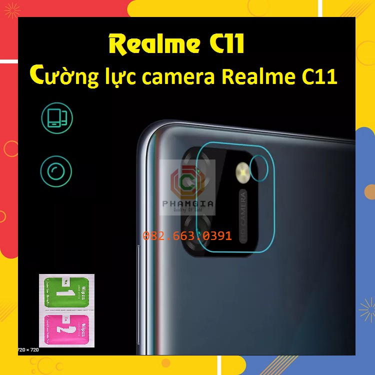 Cường lực camera Realme C11/ Realme C21/ Realme C21Y siêu trong, siêu bền
