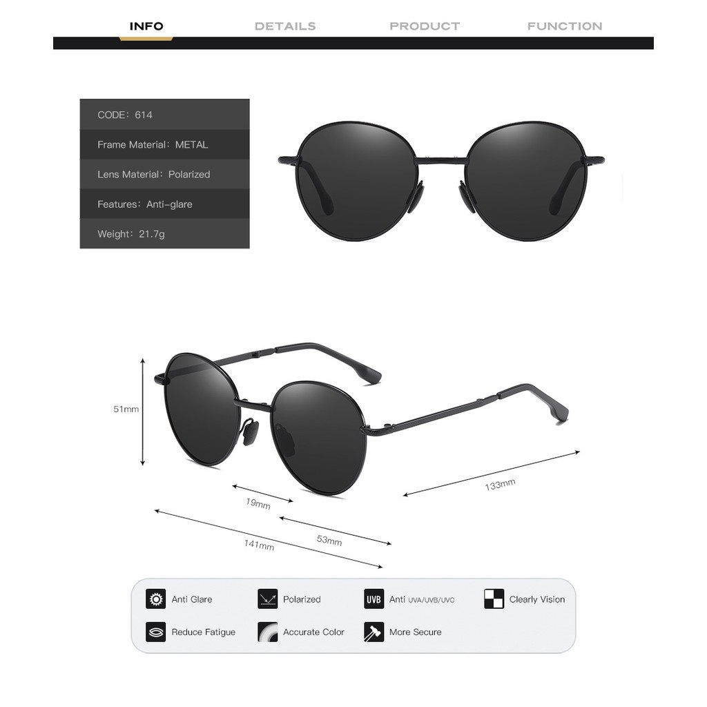 Kính Mát Phân Cực Chống Tia Uv N1Tx Gấp Gọn Chất Lượng Cao Cho Nam | BigBuy360 - bigbuy360.vn