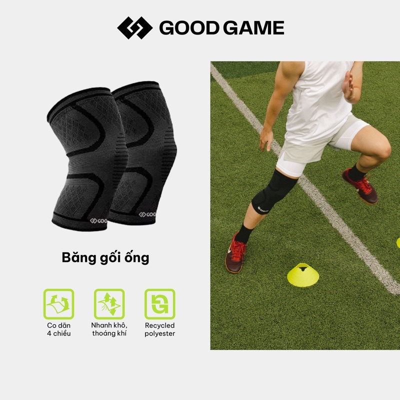 Bó gối thể thao, Băng bảo vệ đầu gối tập gym thể hình bóng đá cầu lông bóng chuyền bóng rổ chính hãng GOOD GAME