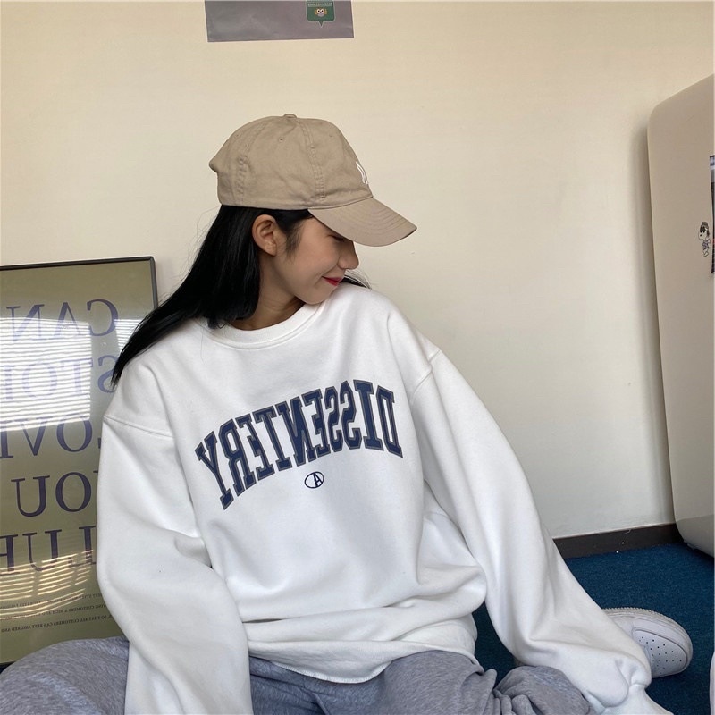 Áo nỉ trắng dài tay in chữ siêu rẻ đẹp (Ảnh thật) | BigBuy360 - bigbuy360.vn