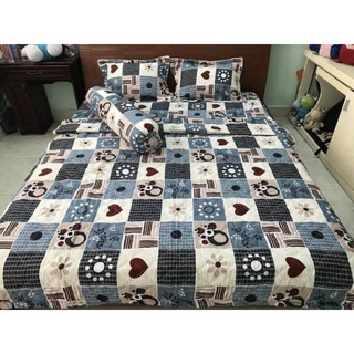 Bộ mền + drap cotton poly 5 món(nhắn tin chọn mâu)