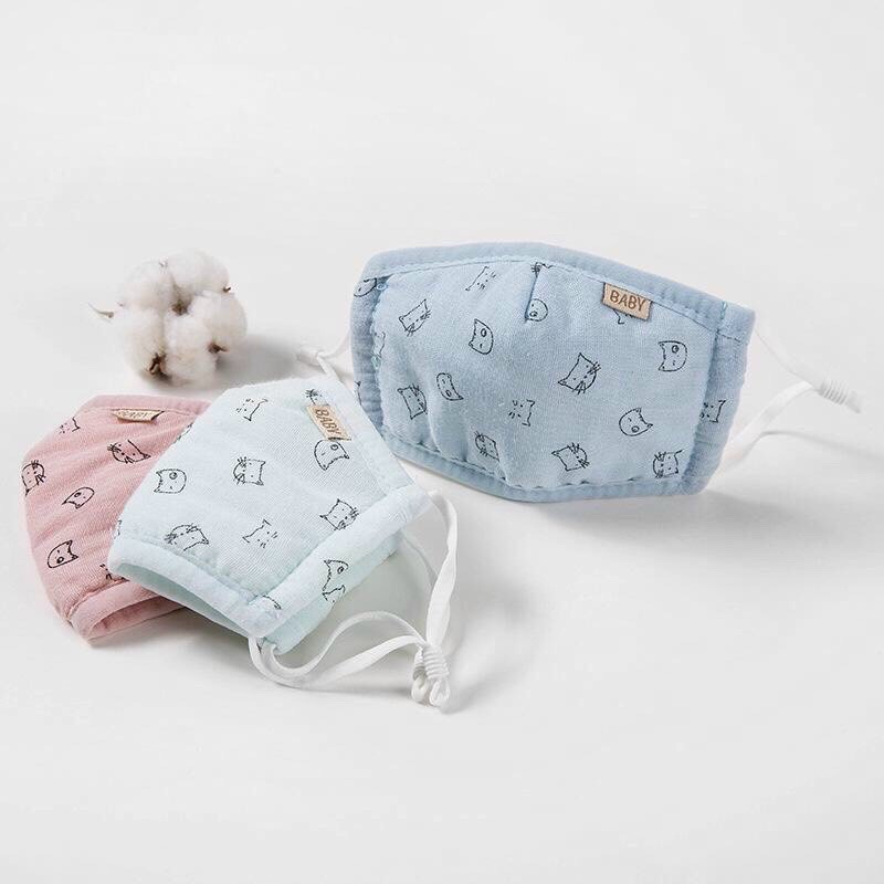 Khẩu trang vải sợi tre 4 lớp cho bé sơ sinh đến 4tuổi
