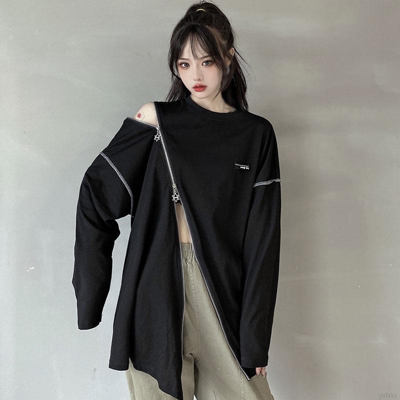 Áo Sweater Nữ Tay Dài Có Dây Kéo Phong Cách Hàn Quốc | BigBuy360 - bigbuy360.vn