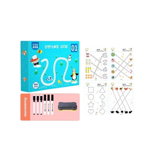 Tập tô vẽ thông minh xóa được - Đồ chơi Giáo dục toàn diện Montessori cho bé từ 2 3 4 5 tuổi