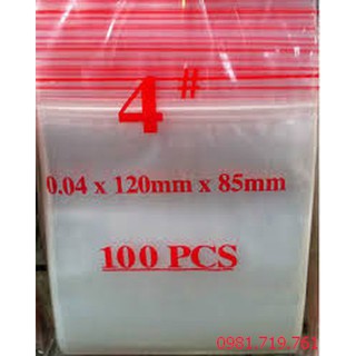Tập 100 túi zip size 8.5*12