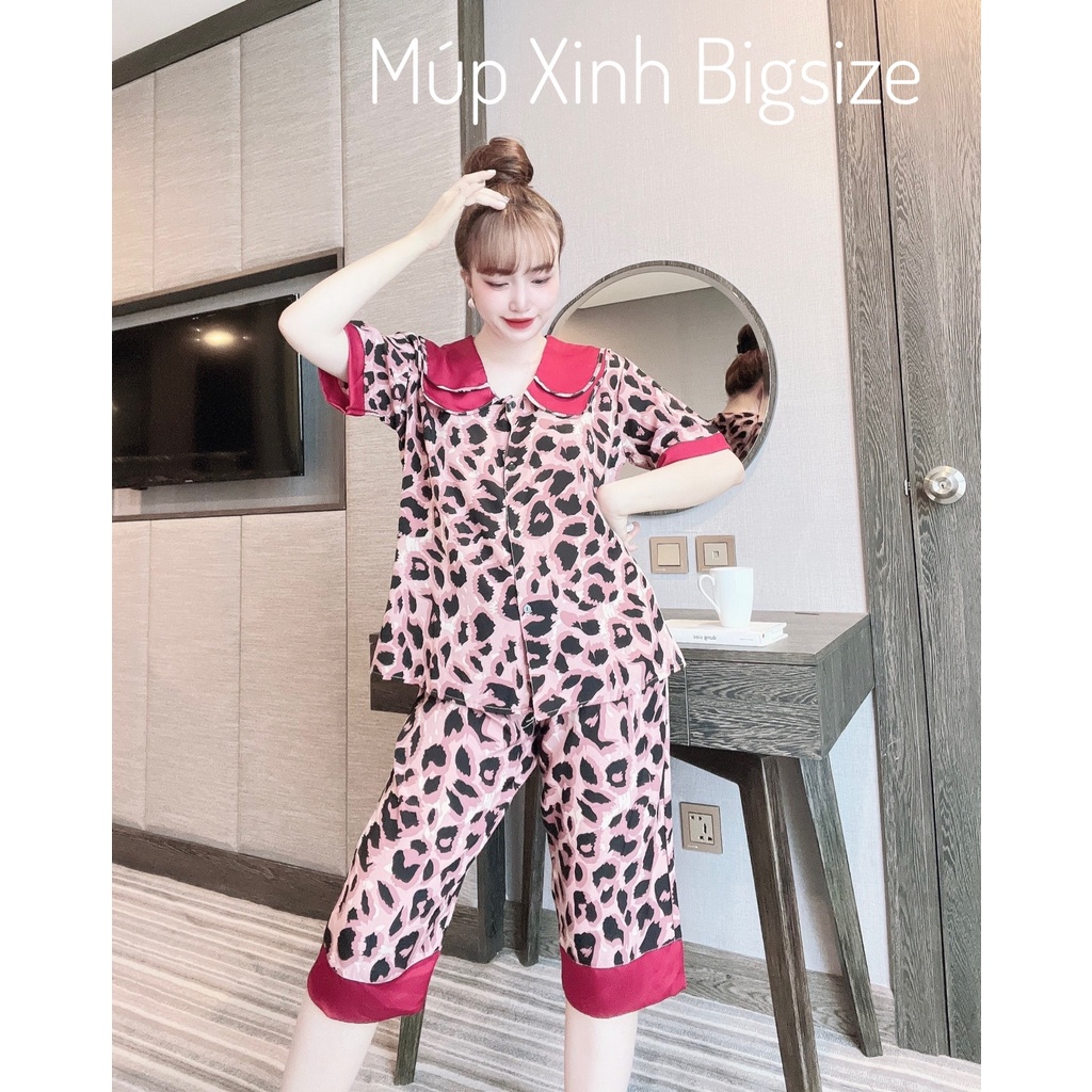 [Bigsize 40-85kg] Đồ Bộ Lửng Cổ Hai Lá Lụa Nhật