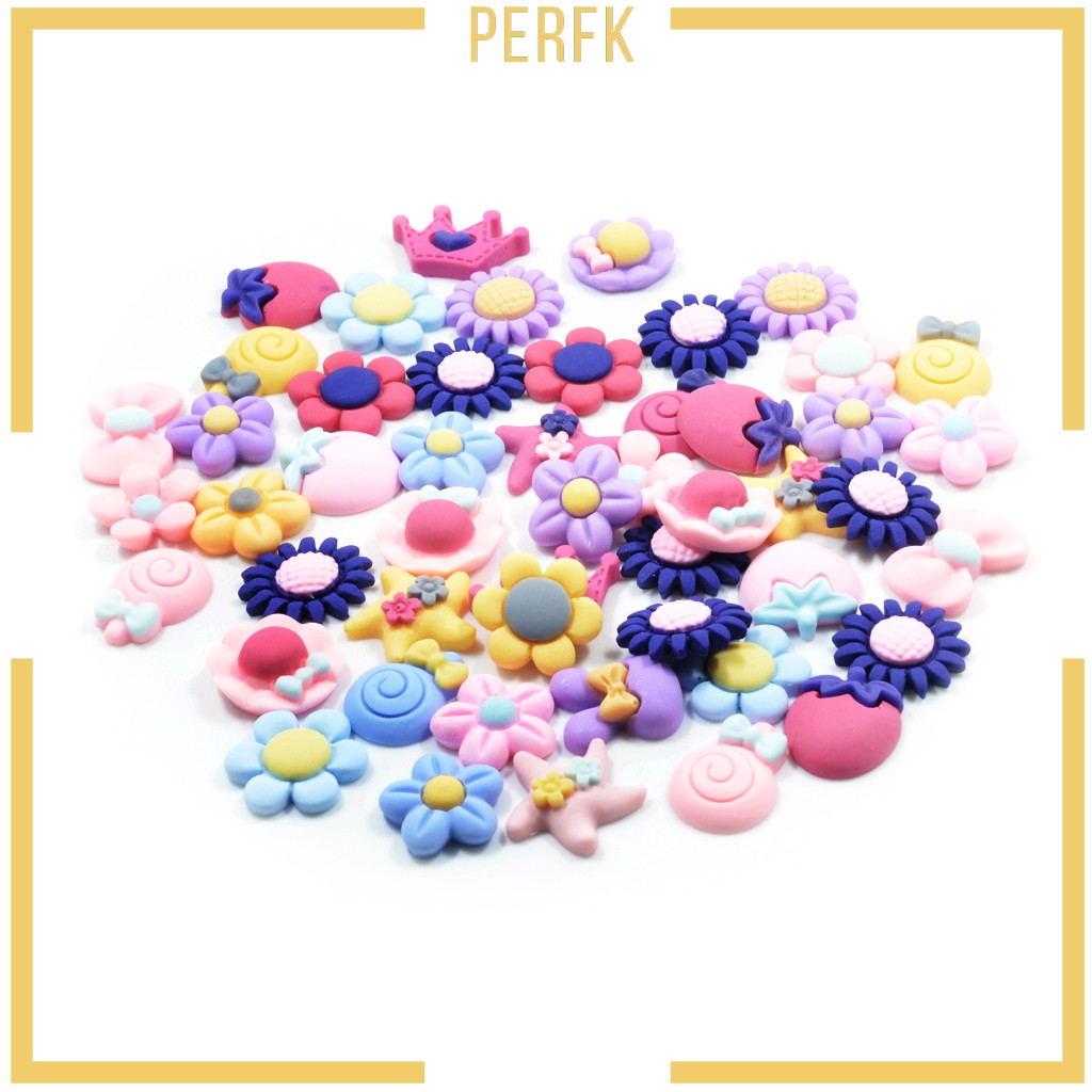 Set 50 miếng nhựa Cabochon làm thủ công mỹ nghệ/ trang trí lưu bút dễ thương