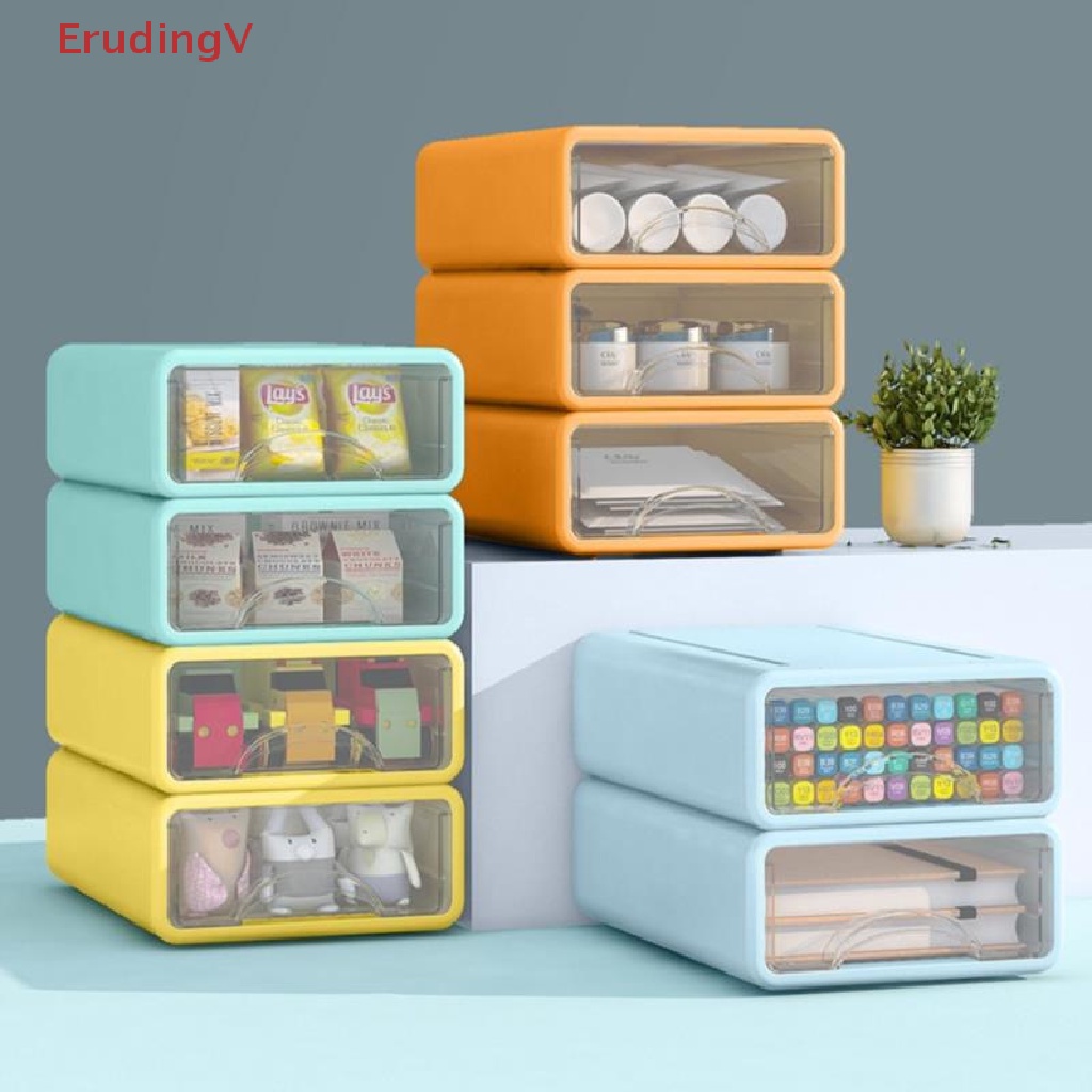 Hộp Đựng Tài Liệu / Mỹ Phẩm Để Bàn Dạng Ngăn Kéo Tiện Lợi