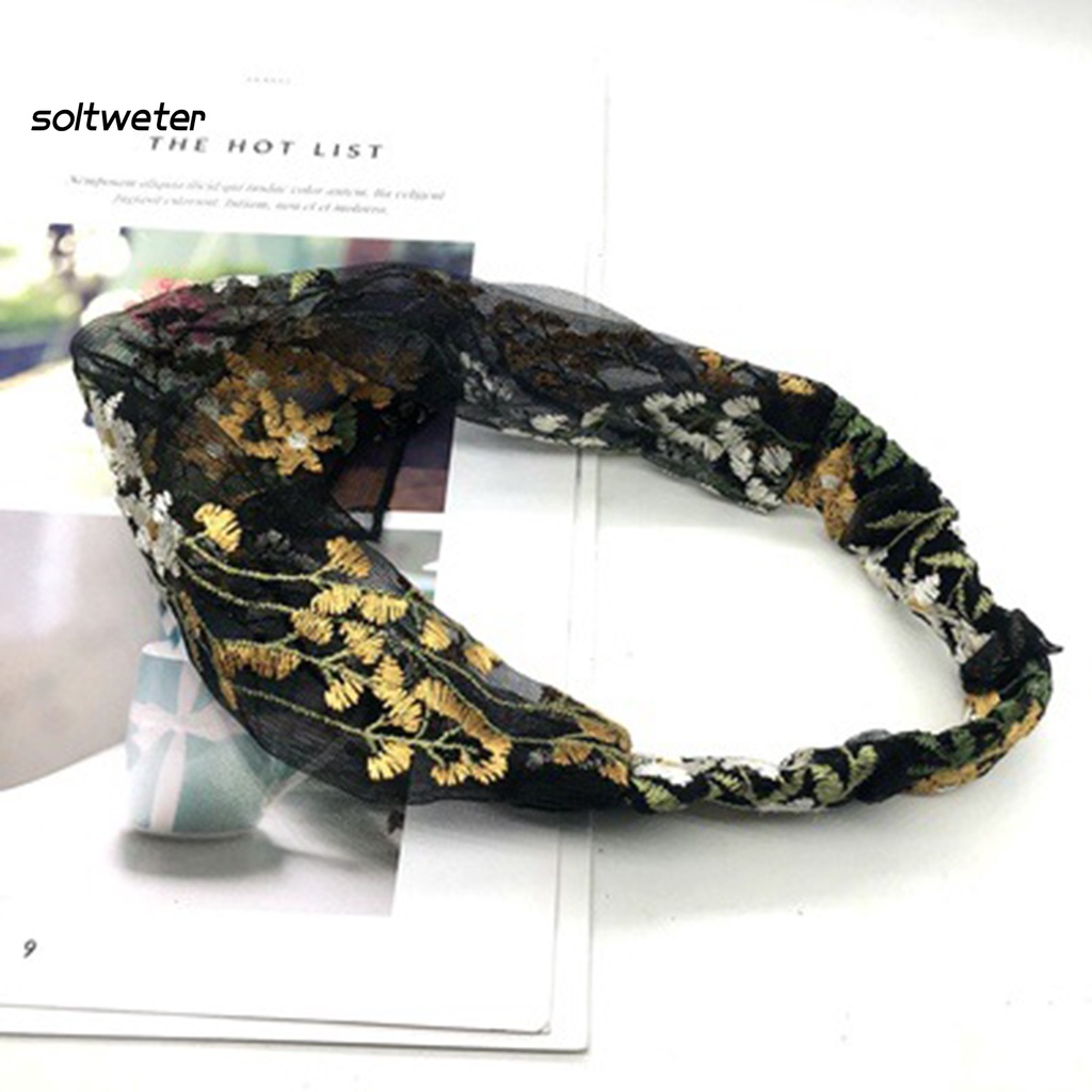 Băng Đô Bản Rộng Mềm Mại Chống Trượt Cho Nữ