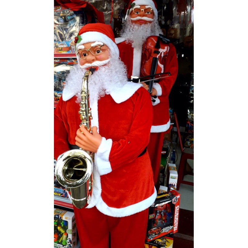Ông già noel đánh đàn ,thổi kèn lắc lư có nhạc size 1m8