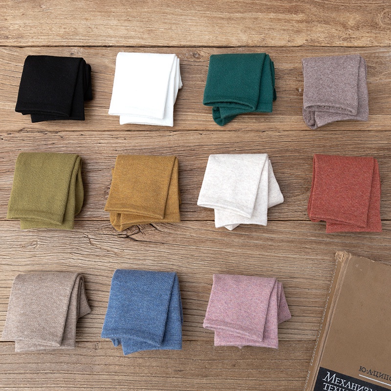 Vớ Cotton Cổ Cao Màu Sắc Xinh Xắn Thời Trang Cho Nữ