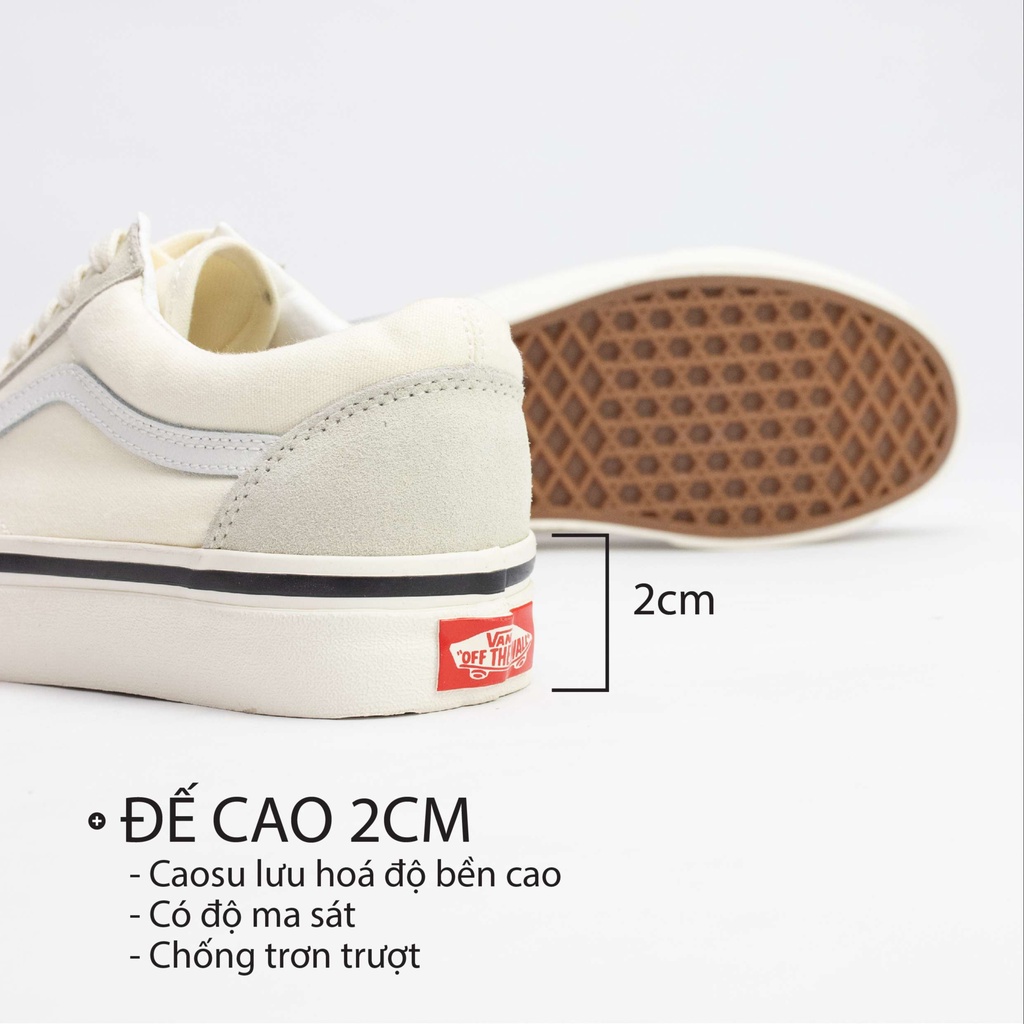 Vans old skool cream CHÍNH HÃNG nam nữ, giày vans old skool full box