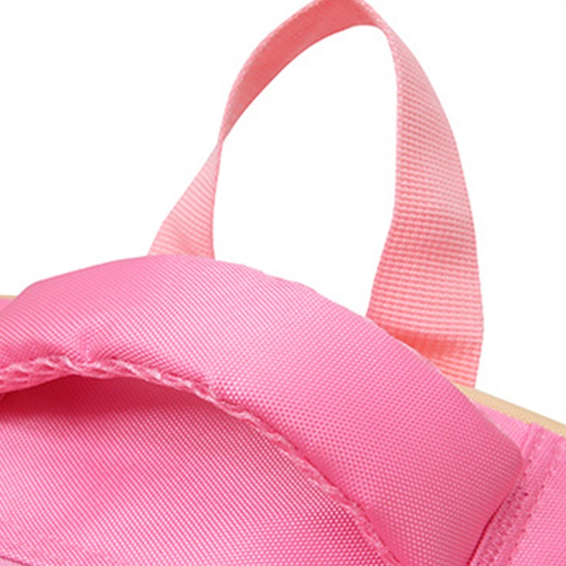 Balo Đi Học Bằng Nylon Đính Nơ Cỡ Lớn In Họa Tiết Mặt Mèo Dễ Thương Cho Bé Gái