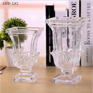 Ly pha lê cao cấp dập nổi hình hoa (2 size)