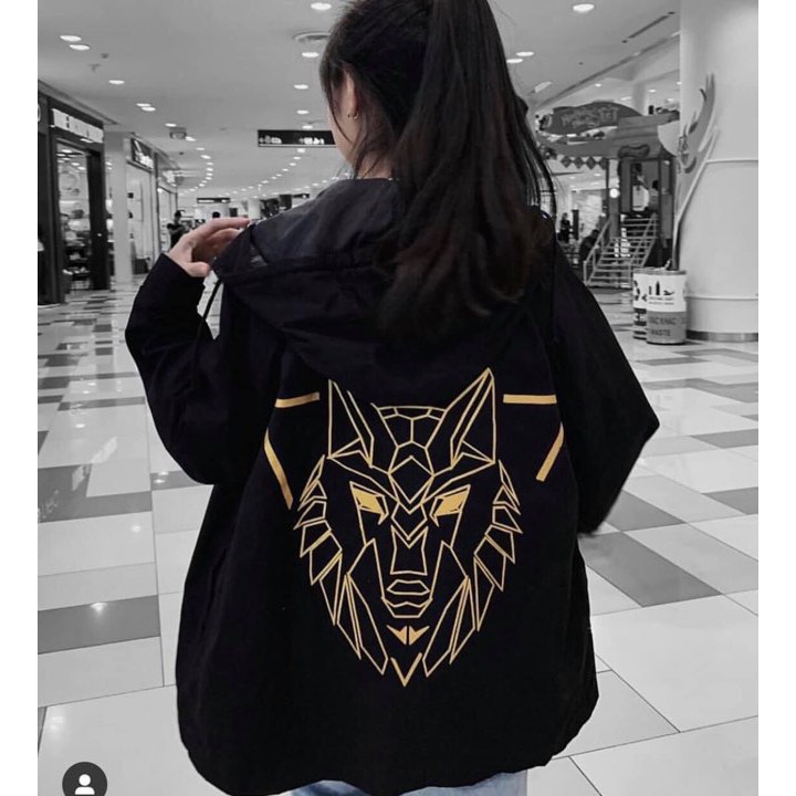 Áo Khoác dù 2 lớp in đầu sói Unisex (Form rộng CHUẨN) | Shopee Việt Nam
