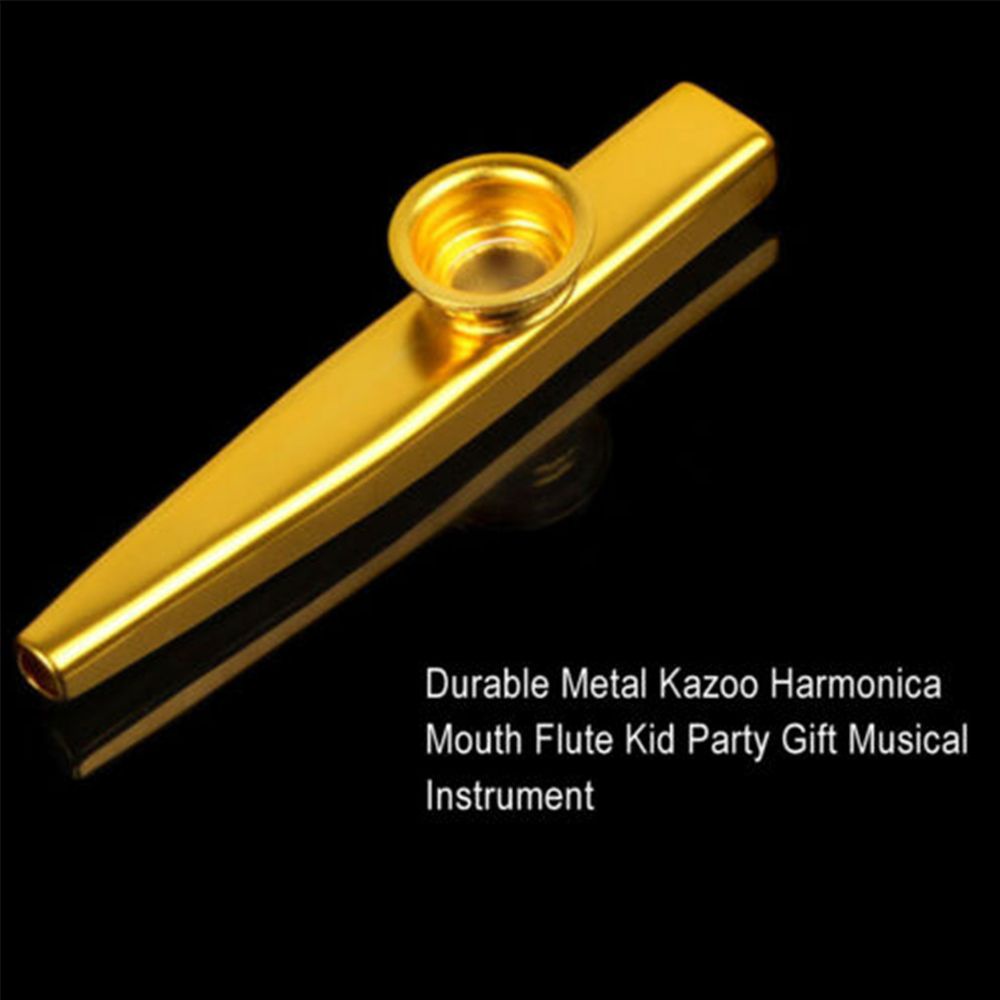 Bộ 5 Kèn Kazoo Bằng Nhôm Màu Bạc Hợp Thời Trang Cho Trẻ Em